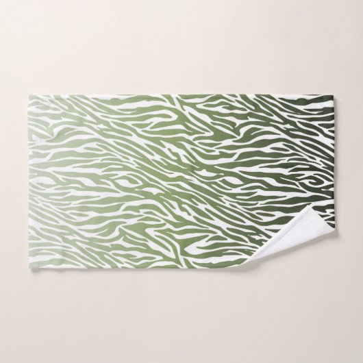 Ombre d'impression Wild Green Zebra (Serviette à main)