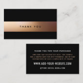 Ombré d'or, Carte de remerciements moderne (Devant / Derrière)