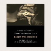 Ombré d'or, carte RSVP photo moderne (Intérieur déplié)