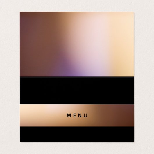 Ombré d'or, sélection de menu moderne (Extérieur déplié)
