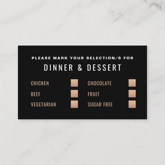 Ombré d'or, sélection de menu moderne (Dos)