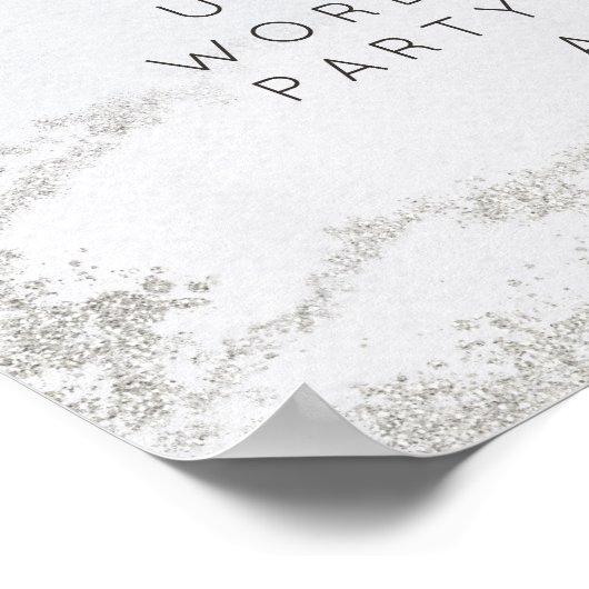 Ombre Dusty Blue Frosted Custom Text Event Sign Poster (Hoek)