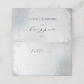 Ombre Dusty Blue Frosted Folie Trouwtafel nummer (Buitenkant ongevouwen)