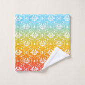 Ombre et Damas colorés (Gant de toilette)