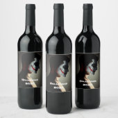 Ombre et force - Étiquette de vin Halloween 2025 (Bouteilles)