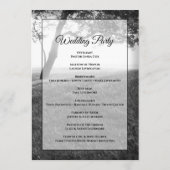 Ombre extérieure Noir & Blanc Programmes de mariag (Dos)