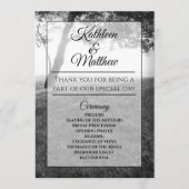 Ombre extérieure Noir & Blanc Programmes de mariag (Devant)