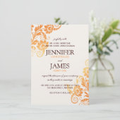  Ombre Fall bruiloft uitnodigingen (Staand voorkant)