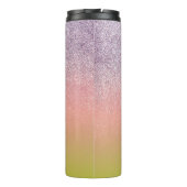 Ombre Faux Sparkle Colorful Monogramming Name Thermosbeker (Achterkant)