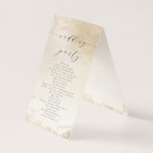 Ombre Geel Goud Frosted Bruiloft Ceremonie Program Kaart (Achterkant)