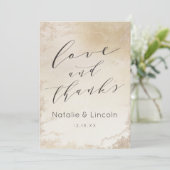 Ombre Geel Goud Frosted Bruiloft Liefde en Bedankt (Staand voorkant)