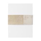 Ombre Geel Goud Frosted Folie Bruiloft Monogram Uitnodigingen Wikkel (Achterkant Voorbeeld)