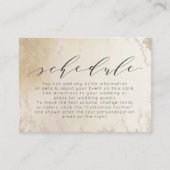Ombre Geel Goud Frosted Folie Trouwschema Informatiekaartje (Voorkant)