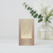 Ombre gentle elegante moderne luxe gouden schaar visitekaartje (Staand voorkant)