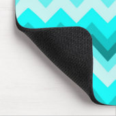 Ombre Girly Pattern Blauwgroen Turquoise Chevron Muismat (Hoek)