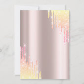 Ombre Glitter Drips 70ste verjaardagsfeestje Kaart (Achterkant)
