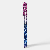 Ombre Glitter Paarse Blue Case-Mate iPhone Case (Achterkant / Links)