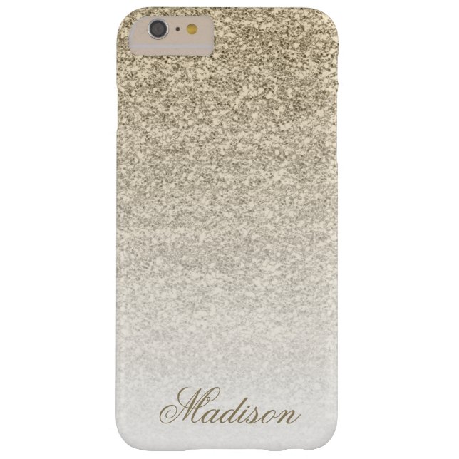 Ombre Gold Glitter iPhone 6+ Hoesje (Achterkant)