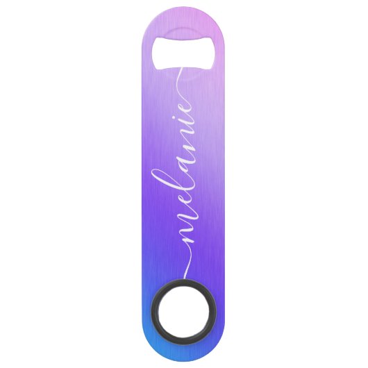 Ombre Gradient Blue Purple Nom de la calligraphie (Devant)