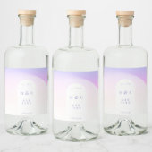 Ombre Gradient Paarse Mist Modern Gin Arch Likeurfles Etiket (Flessen)