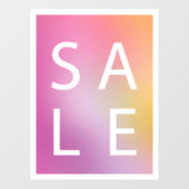 Ombre Gradient Pink Sale Raamsticker (Vel)