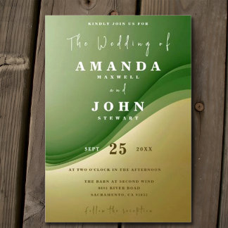 Ombre Gradient Spring kleurenpalet foto bruiloft Kaart