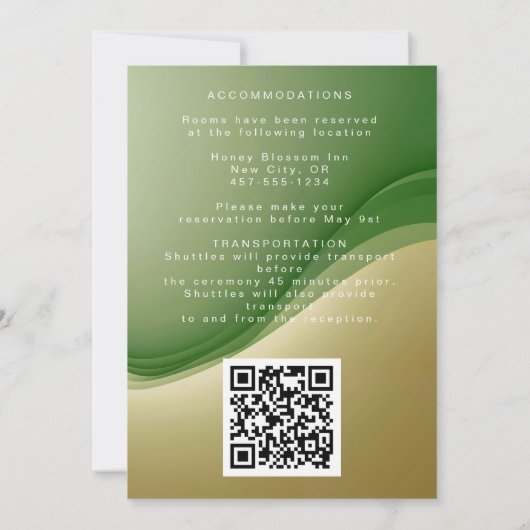 Ombre Gradient Spring kleurenpalet foto bruiloft Kaart (Achterkant)