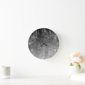 Ombre Gray to Black circuit board nerd geek Ronde Klok (Huis)