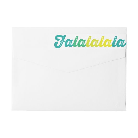 Ombre Green Falalalala Bold Script Modern Holiday (Achterkant)