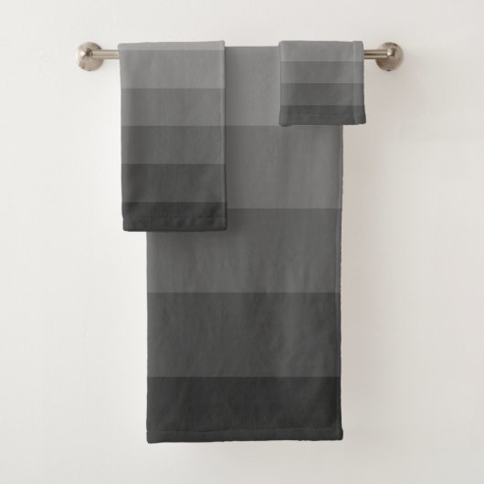 Ombre Grey Tones Gradient Bad Handdoek (Insitu)