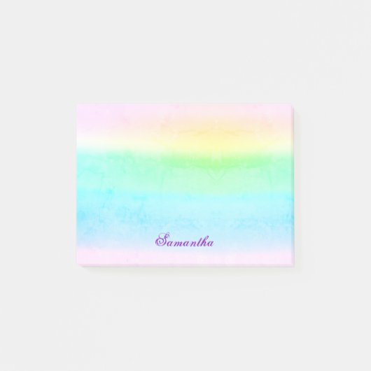 Ombre Grunge Pastel Green Post-It Notes (Devant)