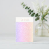 Ombre Holographic Rainbow Glitter Earring Holder Visitekaartje (Staand voorkant)