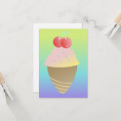 Ombre Ice Cream Two Cherry Topping Kaart (Voorkant / Achterkant in situ)