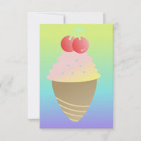 Ombre ijs twee kersen topping