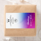 Ombre Ink Indigo en Paarse Zeap Bar-labels Etiket (Insitu)