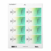 Ombre Ink Turquoise Soap Bar Labels (Full Sheet)