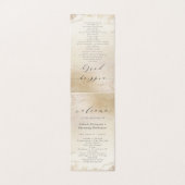 Ombre Jaune Gold Frosted Mariage programme de céré (Outside Unfolded)