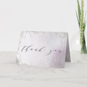 Ombre Lavendel Paarse Zilver Custom Wedding Foto Bedankkaart