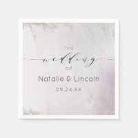 Ombre Lavendel Paarse Zilveren Folie Bruiloft Mono