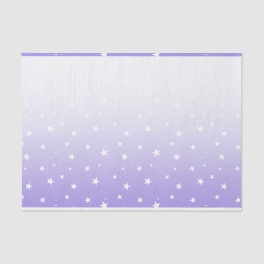 Ombre Lavender Stars Weefpapier Tissuepapier (Voorkant)