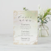 Ombre Lente Groen Goud Folie Frosted Chique Diner Menu (Staand voorkant)