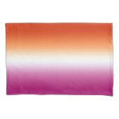 Ombre Lesbische Pride Flag Sinaasappel Roze Gradie Kussensloop (Voorkant-Links)