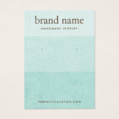 Ombre light aqua blue texture earring display card visitekaartje (Voorkant)