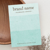 Ombre light aqua blue texture earring display card visitekaartje