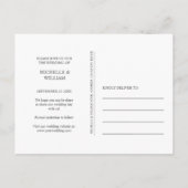 Ombre Light Blue Elegant Handgeschreven WEDDING Aankondigingskaart (Achterkant)