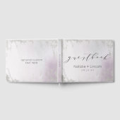 Ombre Light Paars Silver Foil Frosted Wedding Gastenboek (Volledig)
