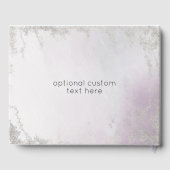 Ombre Light Paars Silver Foil Frosted Wedding Gastenboek (Achterkant)