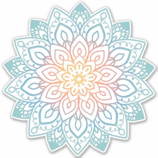 Ombré mandala sticker (Voorkant)