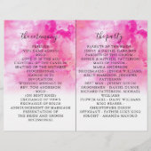 Ombre Mariage Aquarelle Bi-fold Programmes - Rose (Dos)