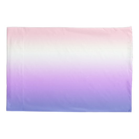 Ombre meisjes pastel roze wit Paarse gradiënt Kussensloop (Achterkant-Links)